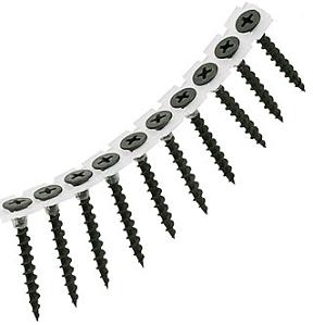 3.5 x 45mm Premium Collated Drywall Screws Coarse Thread Black (per 1000)